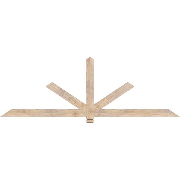 Ekena Millwork Kennewick Smooth Timber Gable Bracket, Douglas Fir, 84"W x 28"H x 1 1/2"D x 3 1/2"F, 8/12 Pitch GBW084X28X0204KEN00SDF - main